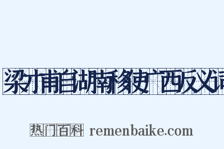 梁才甫自湖南移使广西反义词是什么意思的图片